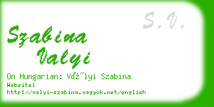 szabina valyi business card